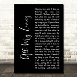The Beatles All My Loving Black Script Song Lyric Print