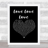 Avalanche City Love Love Love Black Heart Song Lyric Music Art Print