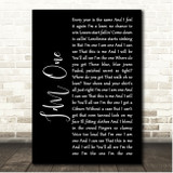 The Who IM One Black Script Song Lyric Print