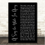Thin Lizzy A Song for While Im Away Black Script Song Lyric Print