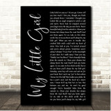 Tim McGraw My Little Girl Black Script Song Lyric Print