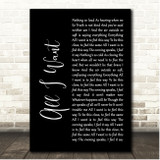 Toad the Wet Sprocket All I Want Black Script Song Lyric Print