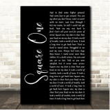 Tom Petty Square One Black Script Song Lyric Print
