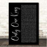 Tommee Profitt Only One King Black Script Song Lyric Print