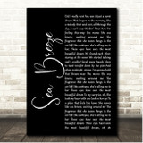 Tyrone Wells Sea Breeze Black Script Song Lyric Print