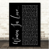 Van Halen Women In Love Black Script Song Lyric Print