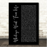 Adam Lambert Whataya Want From Me Black Script Song Lyric Print