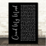 Brett Eldredge Crowd My Mind Black Script Song Lyric Print