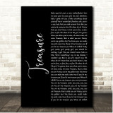 Bruno Mars Treasure Black Script Song Lyric Print