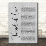 Dire Straits Tunnel of Love Grey Rustic Script Song Lyric Print