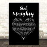 One Direction Girl Almighty Black Heart Song Lyric Music Art Print