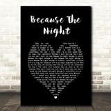 Patti Smith Because The Night Black Heart Song Lyric Music Art Print