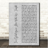 Neil Diamond Im Glad Youre Here With Me Tonight Grey Rustic Script Song Lyric Print