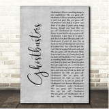 Ray Parker Jr. Ghostbusters Grey Rustic Script Song Lyric Print