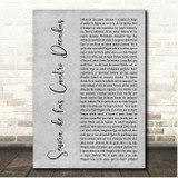 Ricardo Arjona Señora de las Cuatro Décadas Grey Rustic Script Song Lyric Print