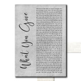 Tesla What You Give Grey Rustic Script Song Lyric Print