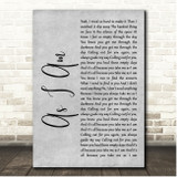 The Goo Goo Dolls As I Am Grey Rustic Script Song Lyric Print