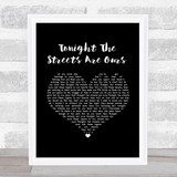Richard Hawley Tonight The Streets Are Ours Black Heart Song Lyric Music Art Print