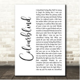 Darius Campbell Colourblind White Script Song Lyric Print