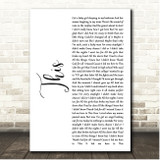 Darius Rucker This White Script Song Lyric Print