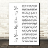 Dean Martin My Woman, My Woman, My Wife White Script Song Lyric Print