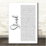 Donnie McClurkin Stand White Script Song Lyric Print