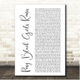 ENNY & Jorja Smith Peng Black Girls Remix White Script Song Lyric Print