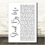 Florence + The Machine Stand By Me White Script Song Lyric Print