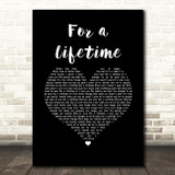 Ryann Darling For a Lifetime Black Heart Song Lyric Music Art Print
