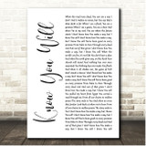 Hillsong UNITED Know You Will White Script Song Lyric Print