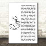 Jerry Garcia Ripple White Script Song Lyric Print