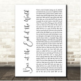 Kenny Chesney Bar at the End of the World White Script Song Lyric Print