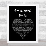 Ben Rector Over and Over Black Heart Song Lyric Music Art Print