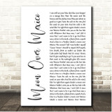 Luke Combs Moon Over Mexico White Script Song Lyric Print