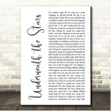 Mariah Carey Underneath the Stars White Script Song Lyric Print