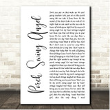 Muscadine Bloodline Porch swing angel White Script Song Lyric Print