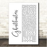 Ray Parker Jr. Ghostbusters White Script Song Lyric Print