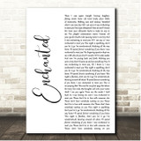 Taylor Swift Enchanted White Script Song Lyric Print