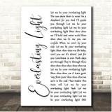 The Black Keys Everlasting Light White Script Song Lyric Print