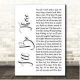 The Jackson 5 I'll Be There White Script Song Lyric Print