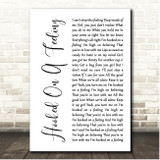 Blue Swede Hooked On A Feeling White Script Song Lyric Print