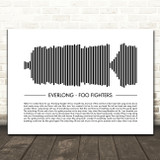 Foo Fighters Everlong Sound Wave Minimal Song Lyric Print