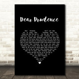 The Beatles Dear Prudence Black Heart Song Lyric Music Art Print