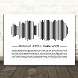 Maria McKee Show Me Heaven Sound Wave Minimal Song Lyric Print