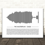 Oasis The Masterplan Sound Wave Minimal Song Lyric Print