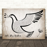 Al Green Let's Stay Together Vintage Dove Bird Song Lyric Print