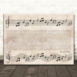 Adam Doleac Another Vintage Music Notes Script Song Lyric Print