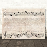 James Taylor How Sweet It Is (To Be Loved By You) Vintage Music Notes Script Song Lyric Print