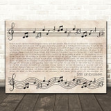 Lynyrd Skynyrd Still Unbroken Vintage Music Notes Script Song Lyric Print