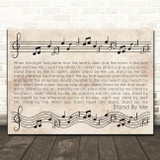 Ben E King Stand By Me Vintage Music Notes Script Song Lyric Print